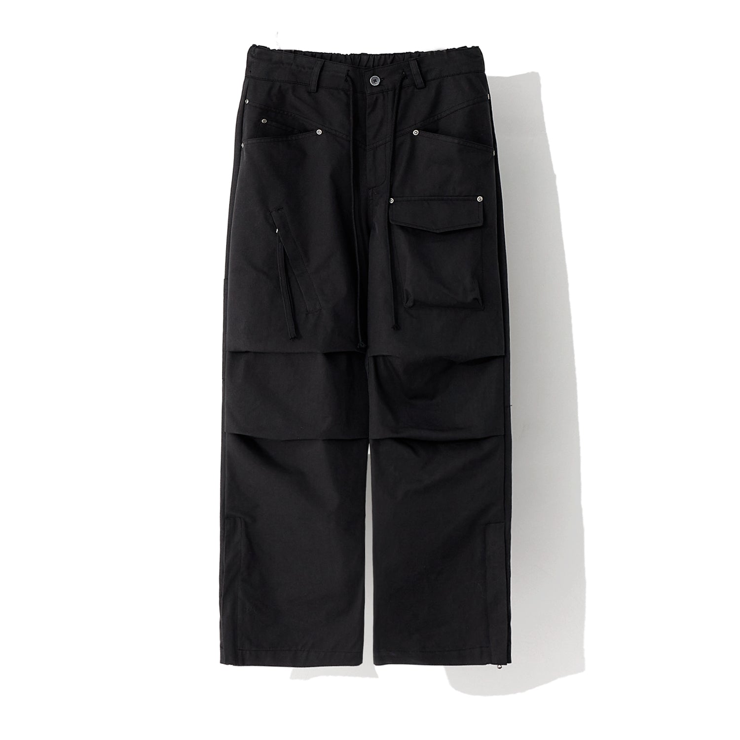 CARTER DIAGONAL ZIP PARASHUTE PANTS_BK