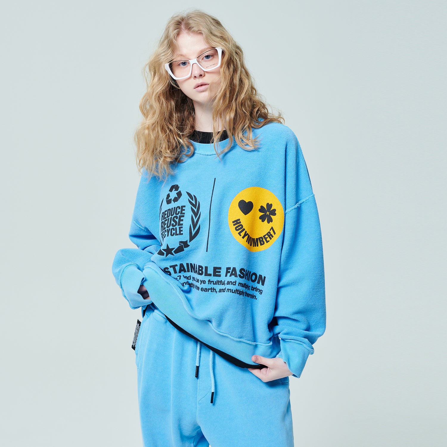 REVERSIBLE PIGMENT ANABADA SWEATSHIRT_BLUE