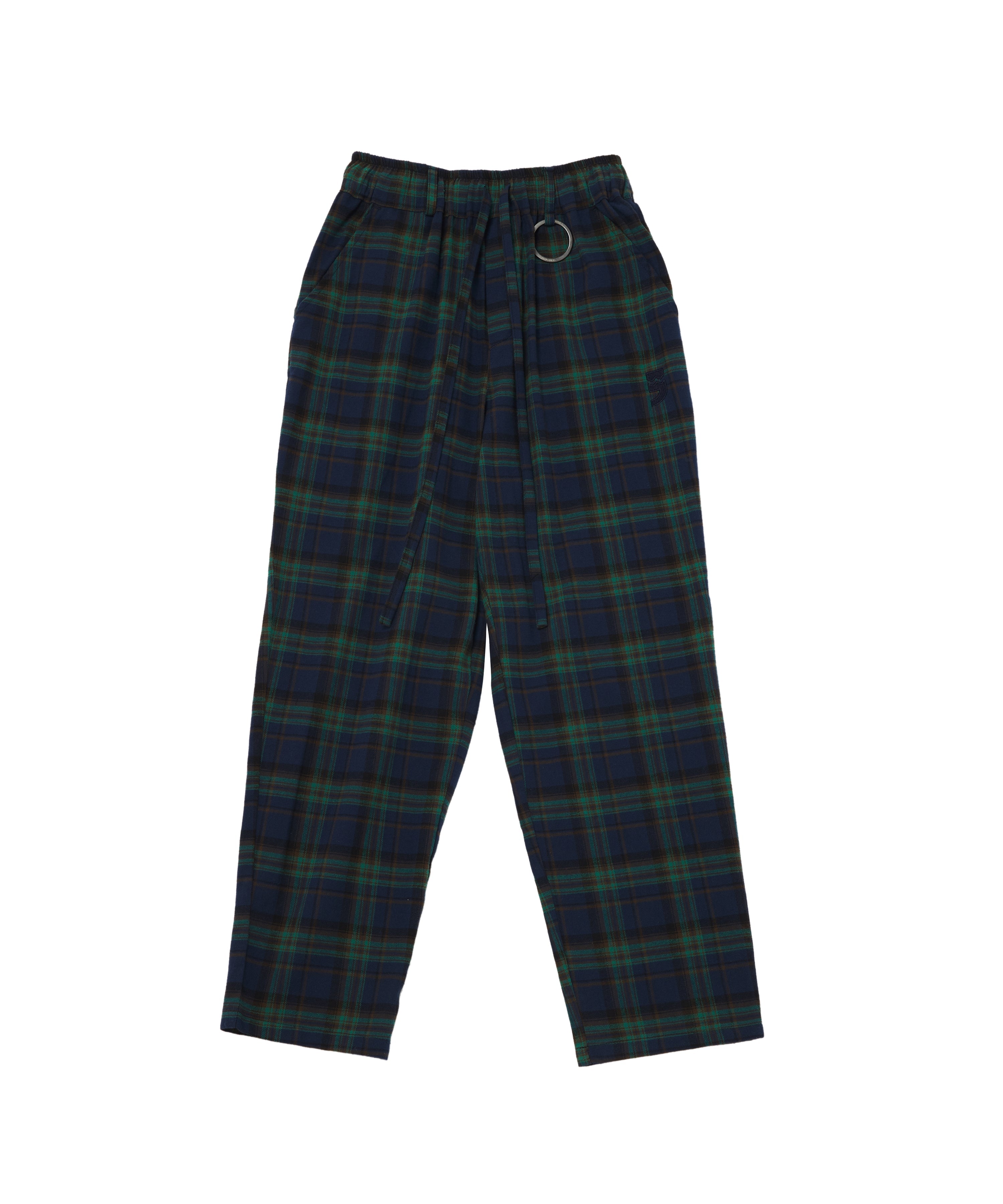 DREAMCATCHER CHECK LOOSE-FIT PANTS (Blue)