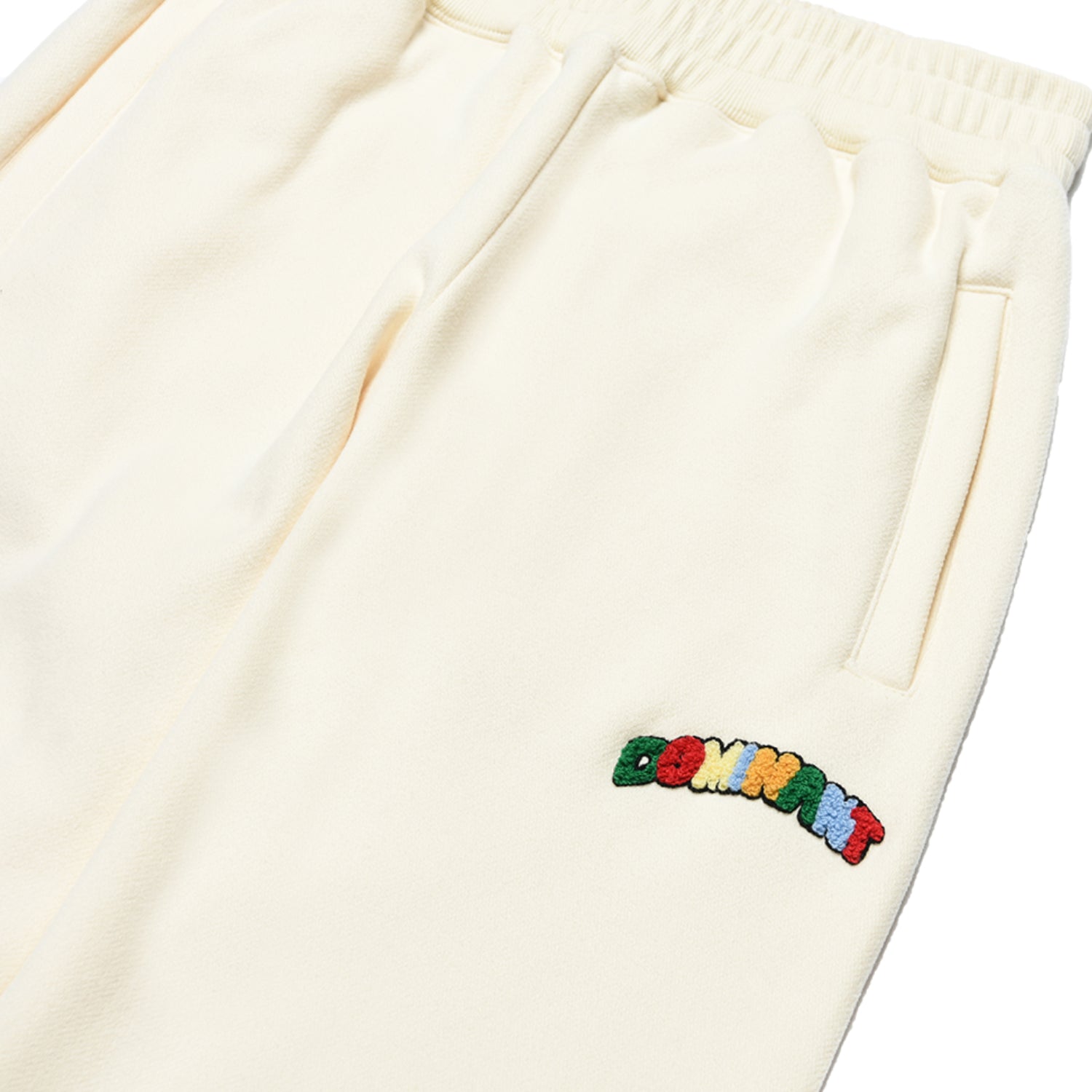 Rainbow embroidered fleece jogger pants