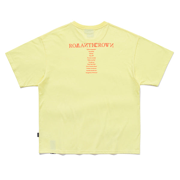 SLOGAN LIST LOGO TEE_LIGHT YELLOW