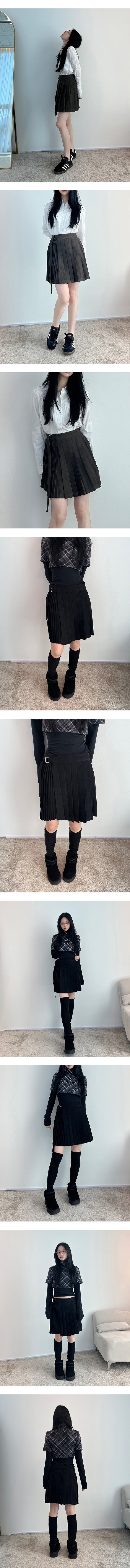 dual pleats skirt