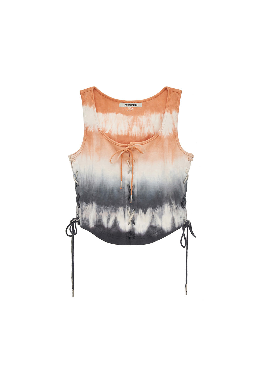 DYED LACE-UP SLEEVELESS (ORANGE)