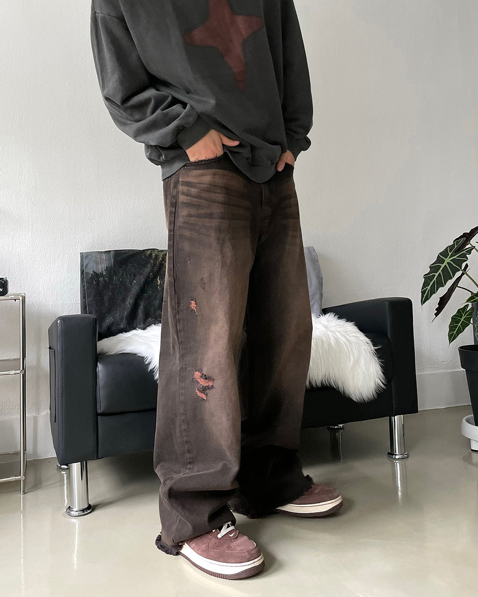 Vintage brown denim pants