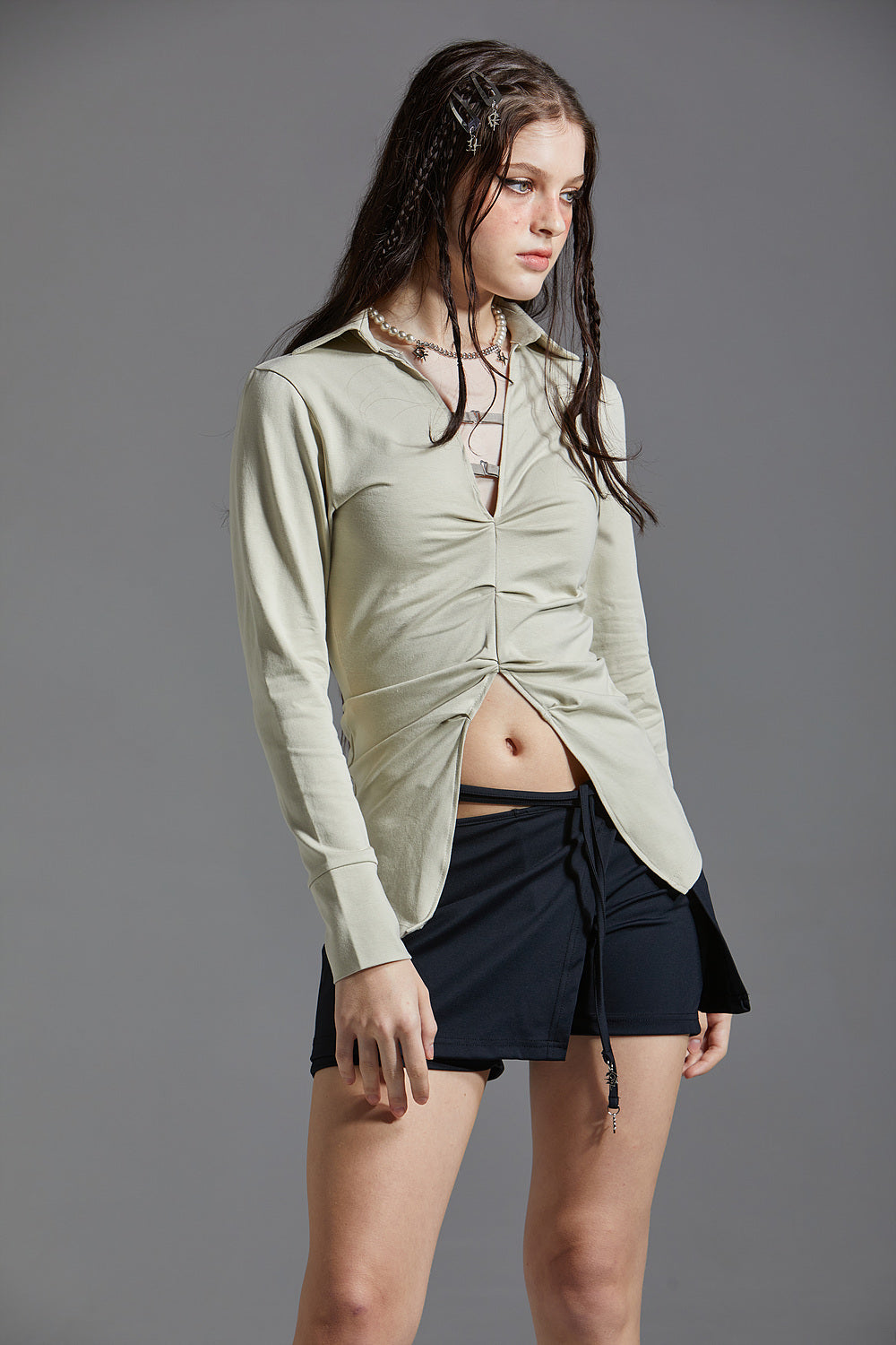 LOOP COLLAR T-SHIRT