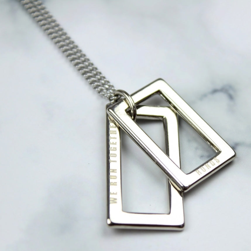 logo two-pendant necklace