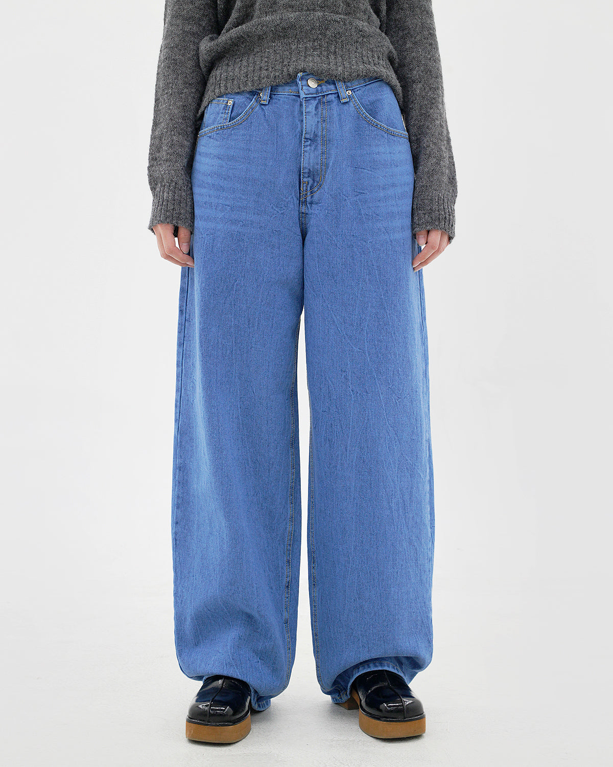 no.6075 Color Chip Denim Pants (2color)