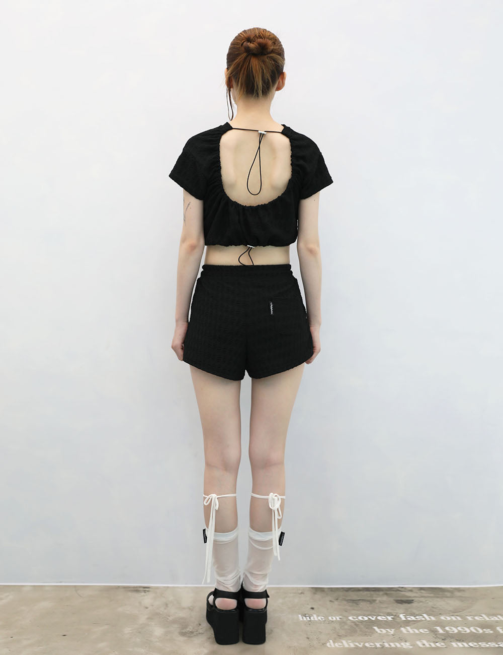 BEADS STRING TOP(BLACK)