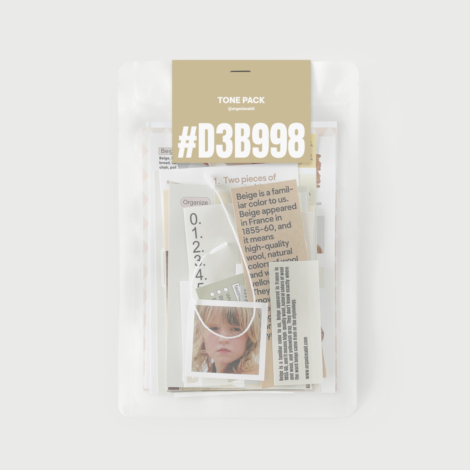 oab tone pack beige / scrap sticker set