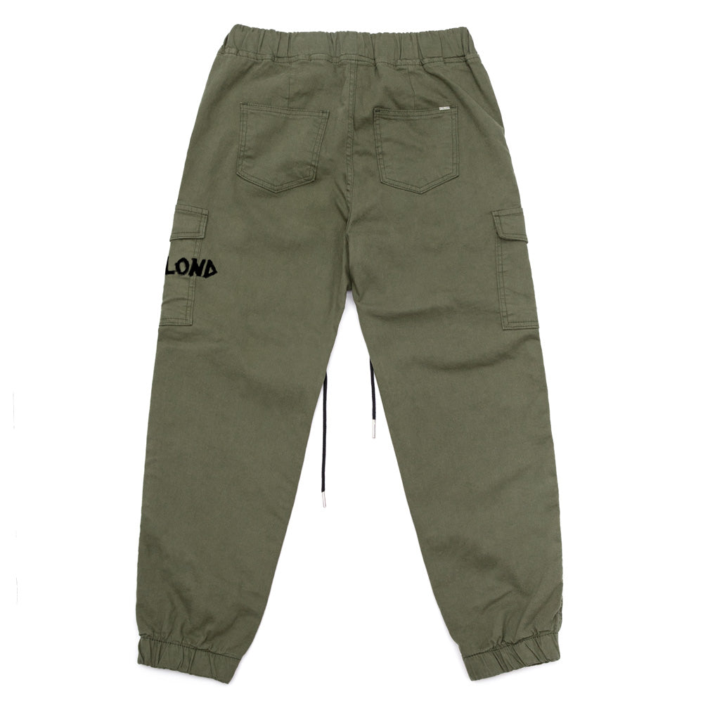 BBD Graffiti Logo Cargo Jogger Pants (Khaki)