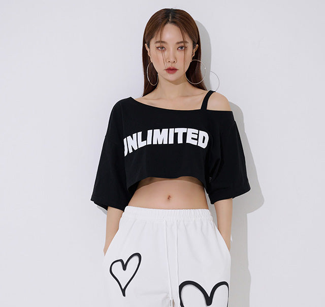 TOP(9363) Unlimited Off Shoulder Crop