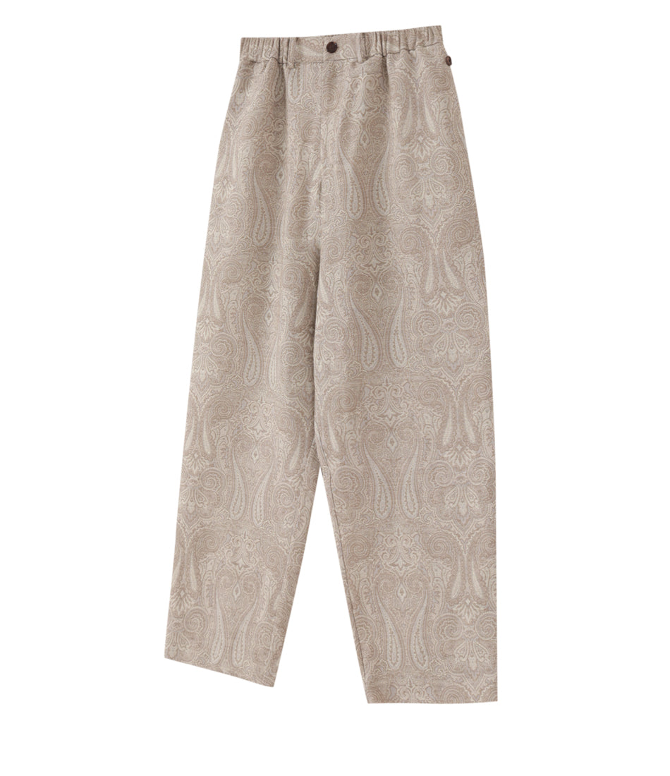 BEIGE JACQUARD PANTS