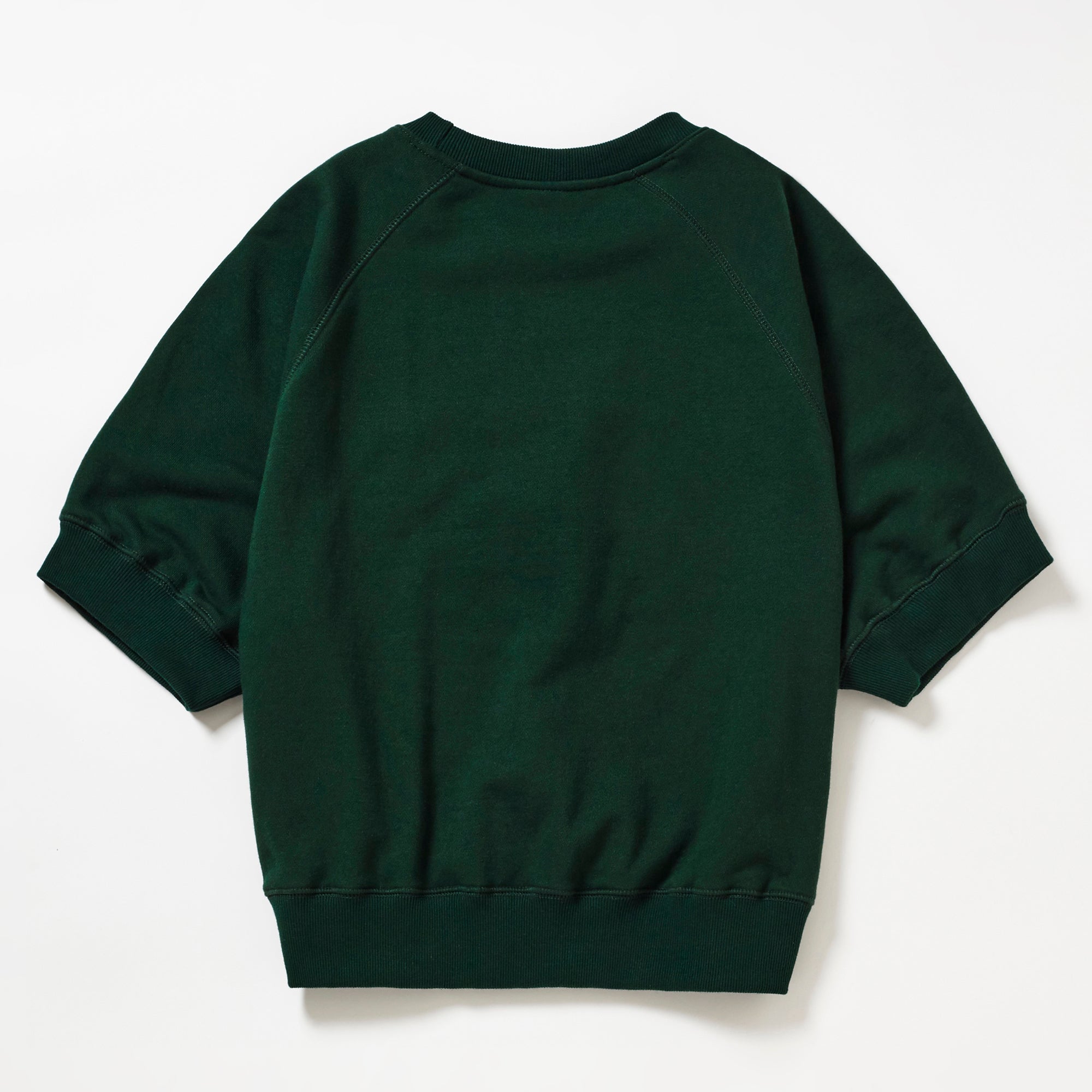 RAGLAN SHORT SLEEVE SWEATSHIRT_DEEP GREEN