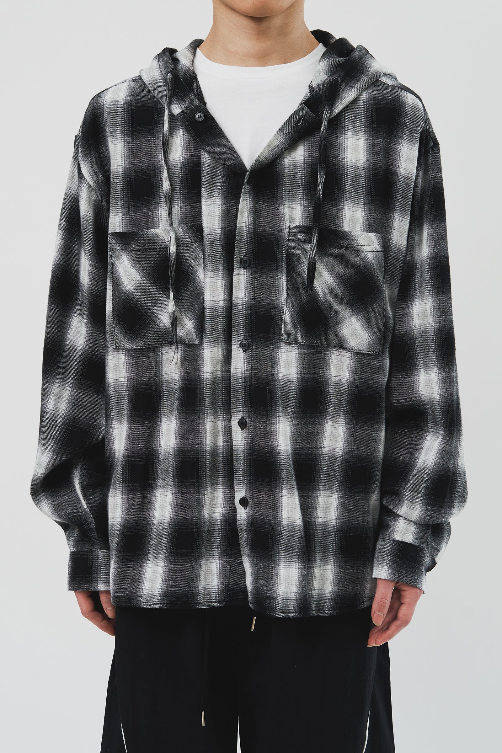 Taker Check Hooded Shirt (3color)