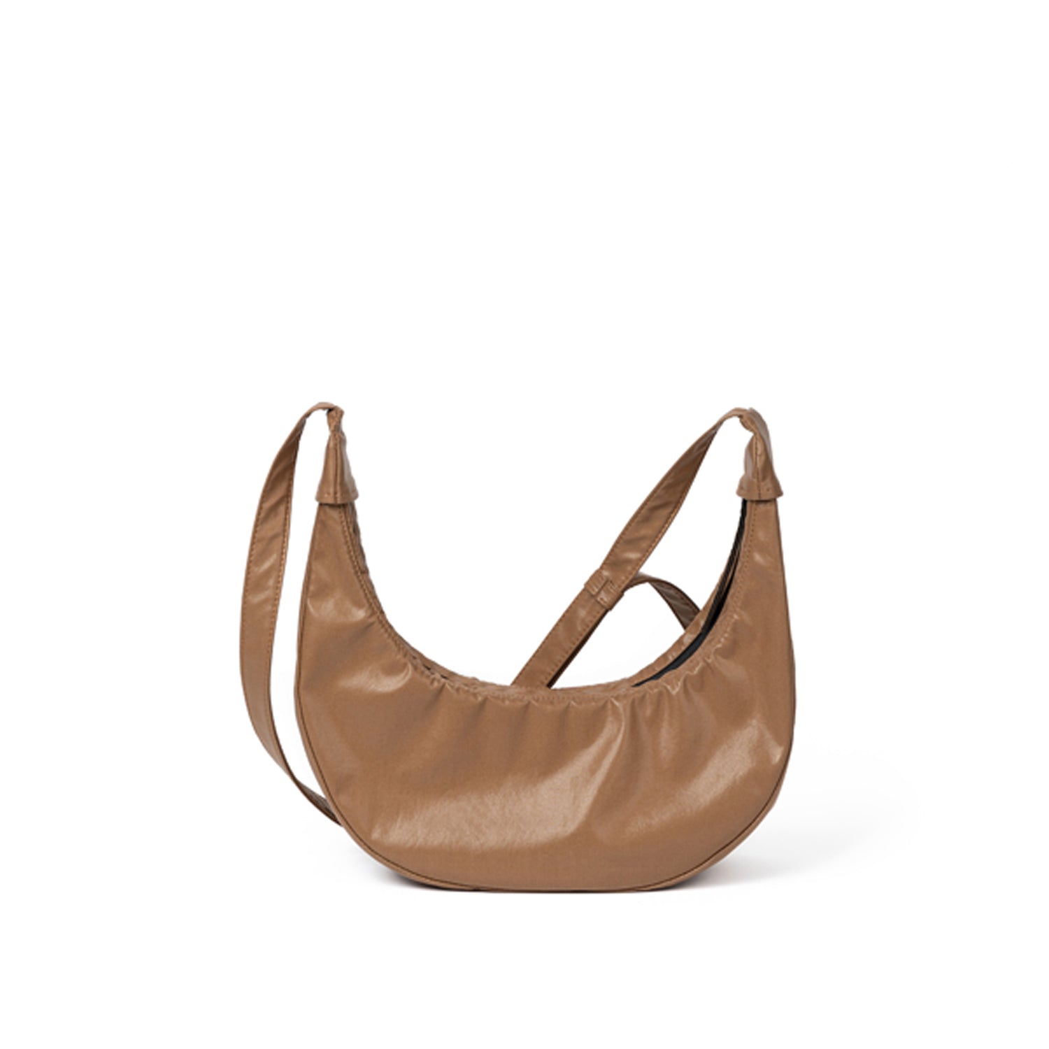 [After Pray Edition] Crescent Coated Hobo Bag S (Brown)