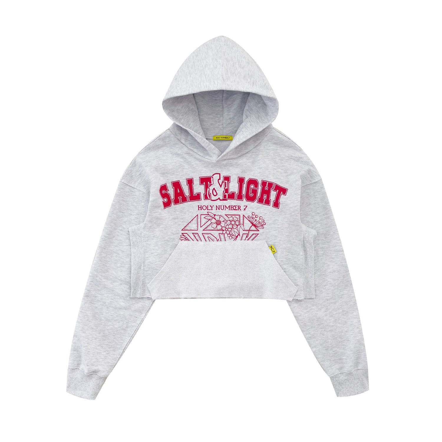 SALT & LIGHT CROPPED HOODIE_MELANGE GRAY