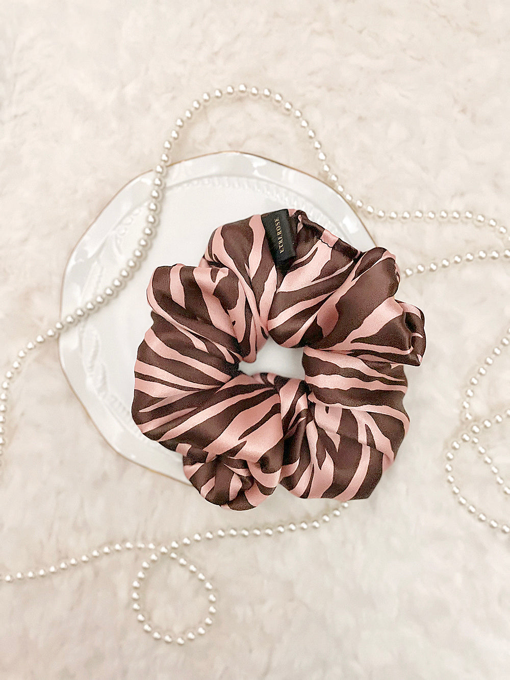 Zebra Satin Scrunchie (2color)