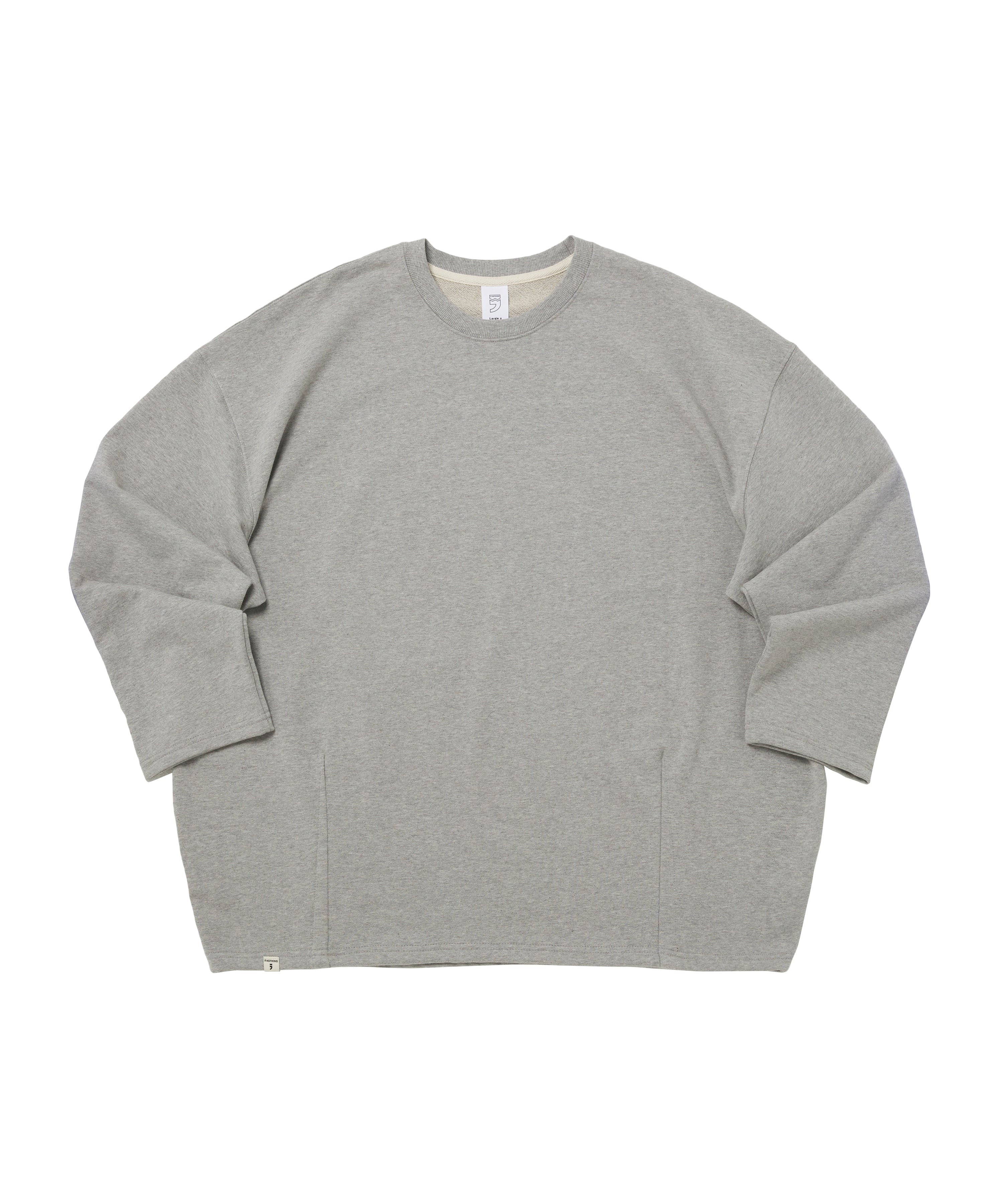 HEAVY-TERRY BALLOON SWEAT BOX TEE (Gray)