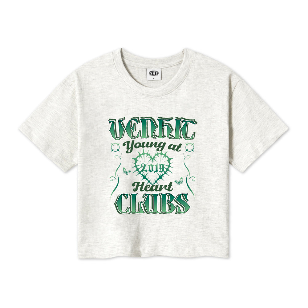 HEART CLUBS CROP T-SHIRT