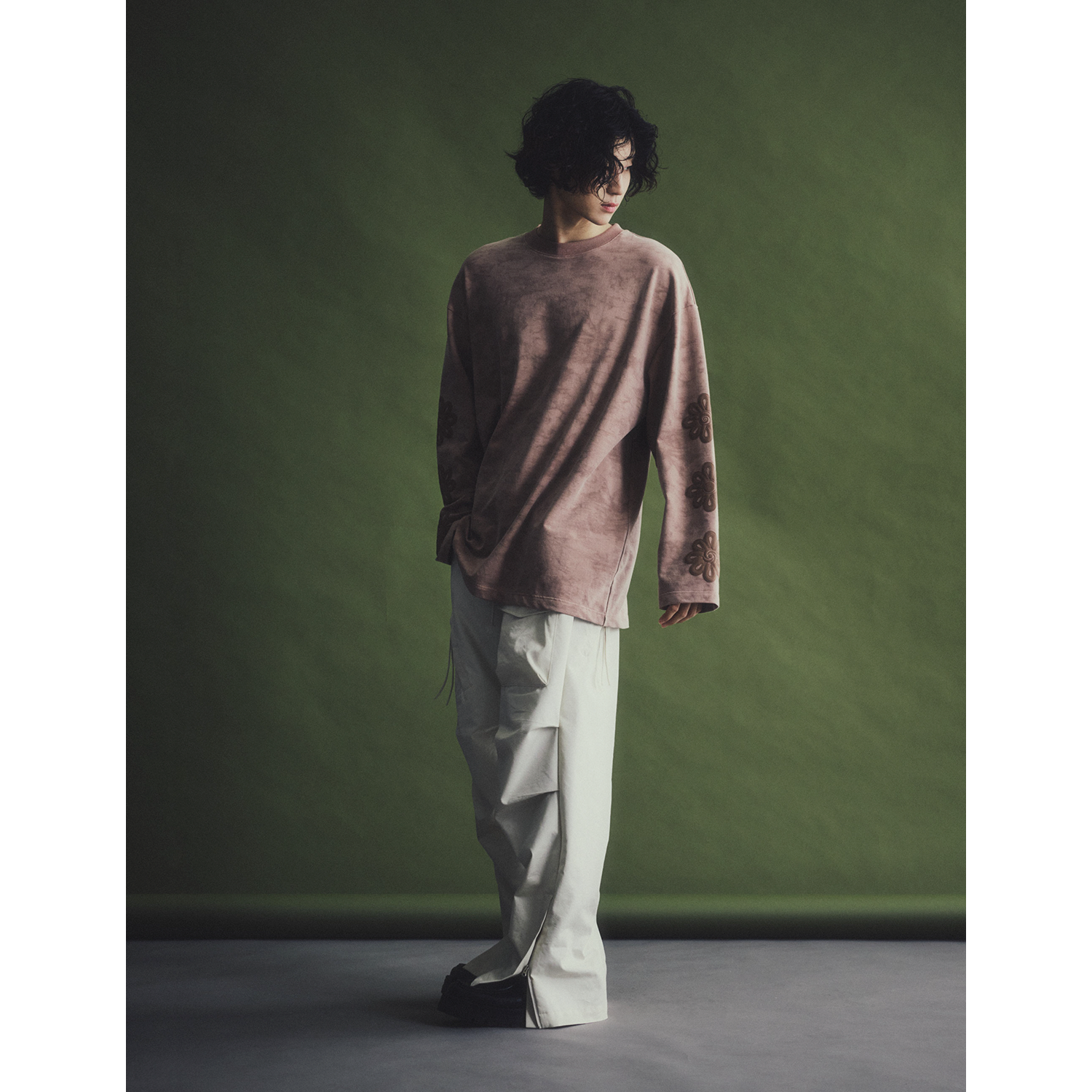 CROSSES PIGMENT WASHED LONG SLEEVE_PK