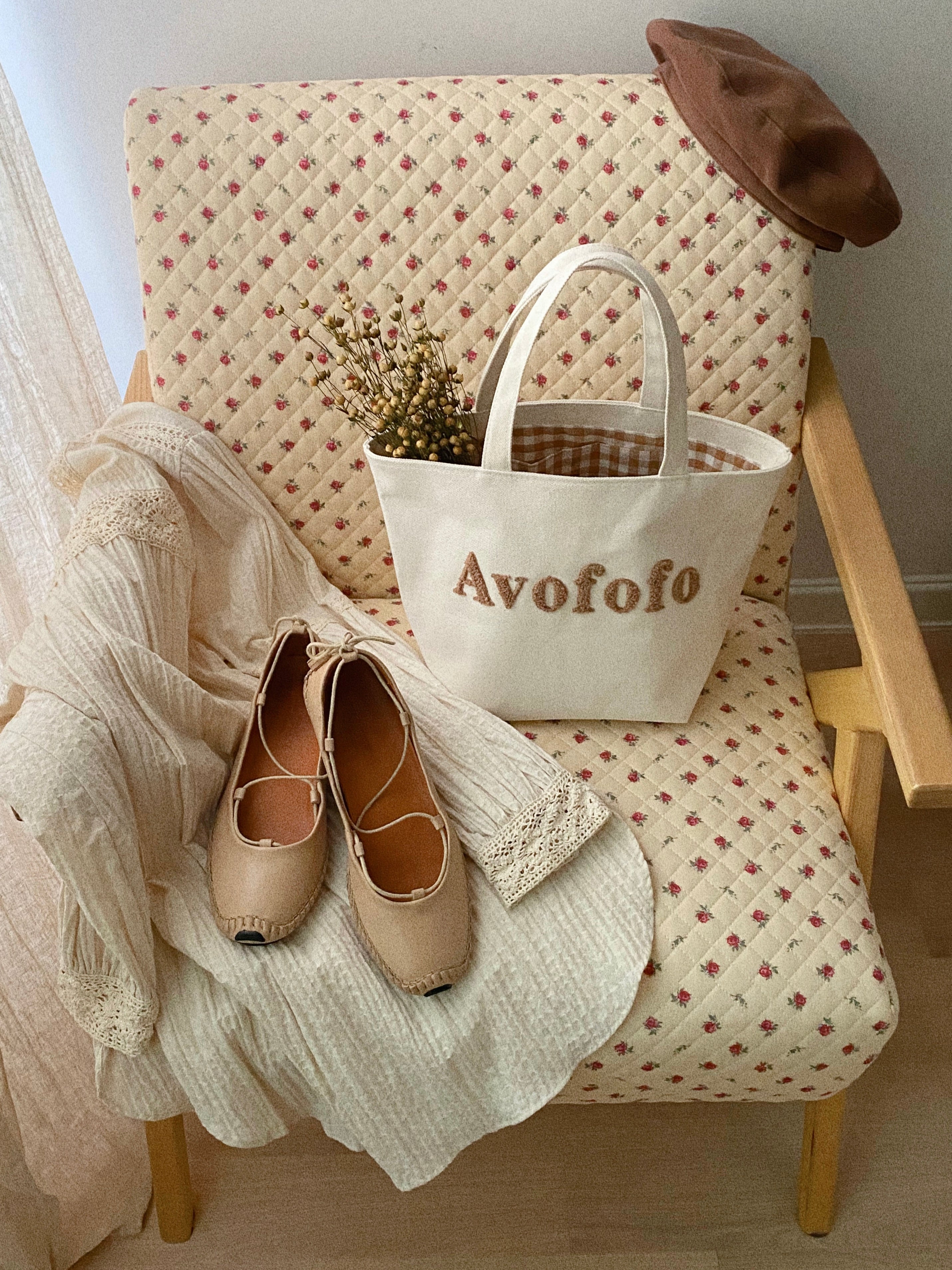 Avofofo signature canvas tote bag