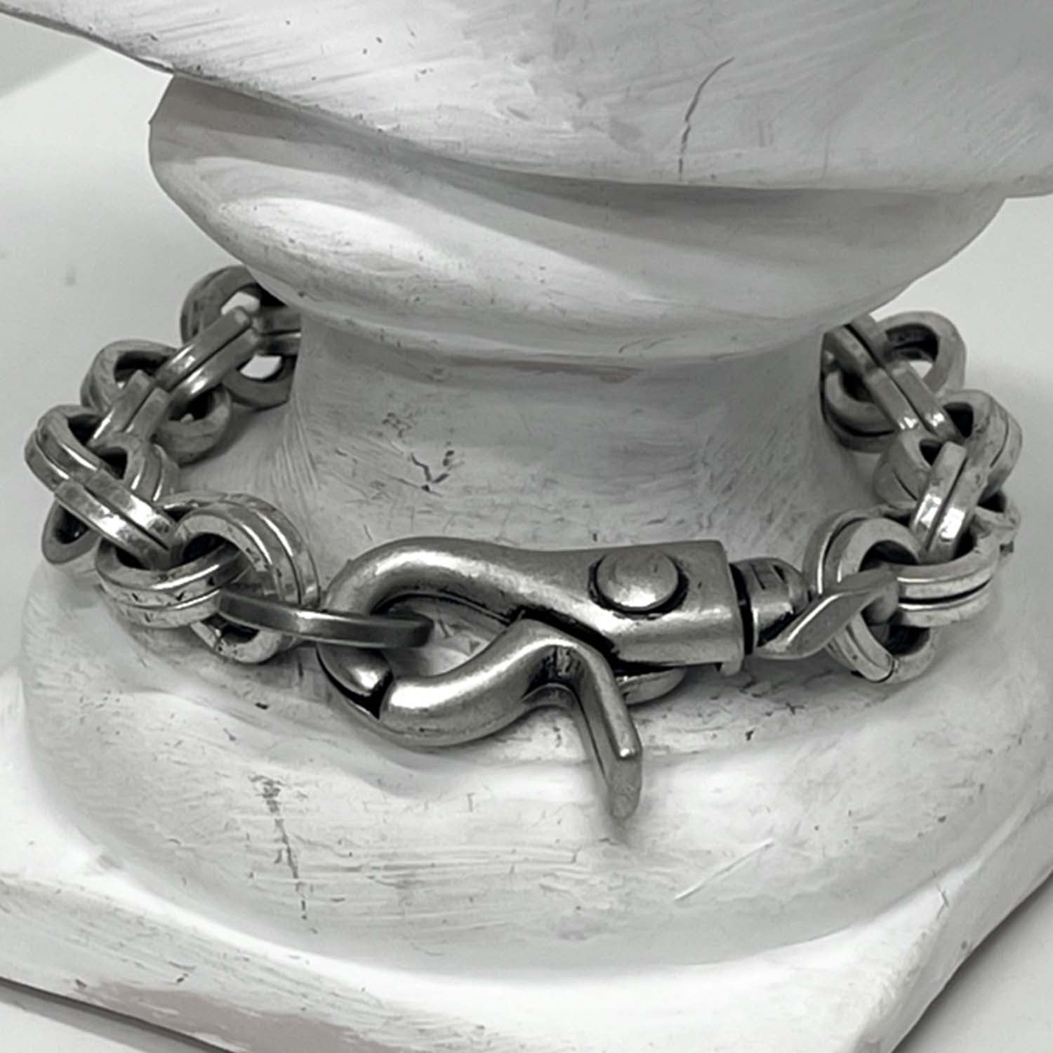 [BLESSEDBULLET]12mm double O chain link bracelet_vintage silver