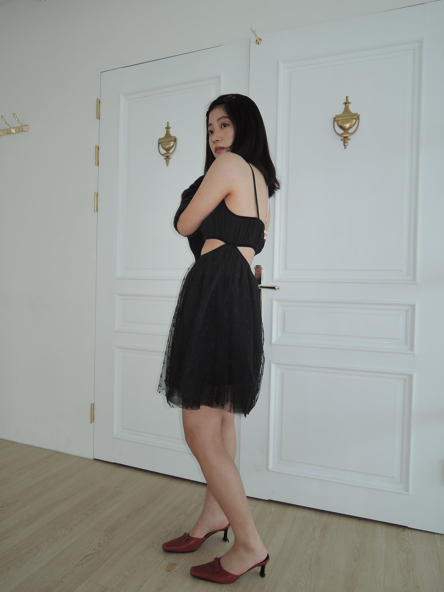 SHASHA TULLE DRESS _BLACK