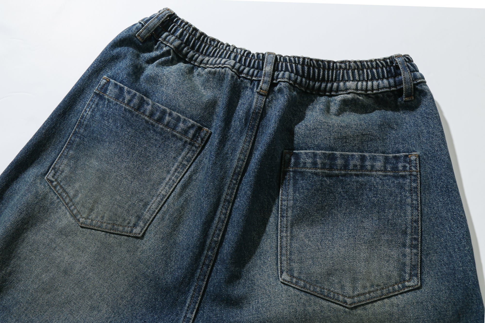 Oil Washed Denim Pants (Dirty Blue)