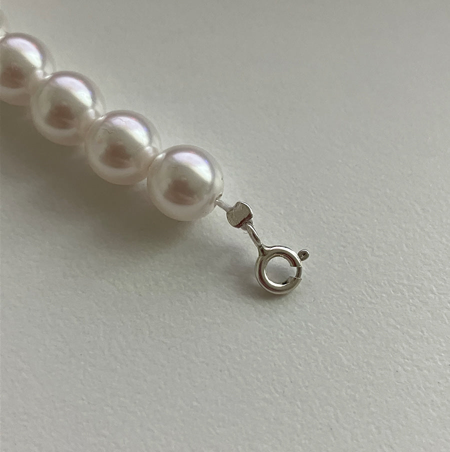 [92.5silver] swirl pearl necklace_8mm