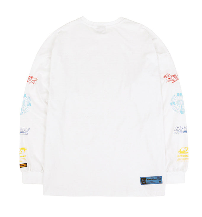 BA ARM LOGO LONG SLEEVE WHITE