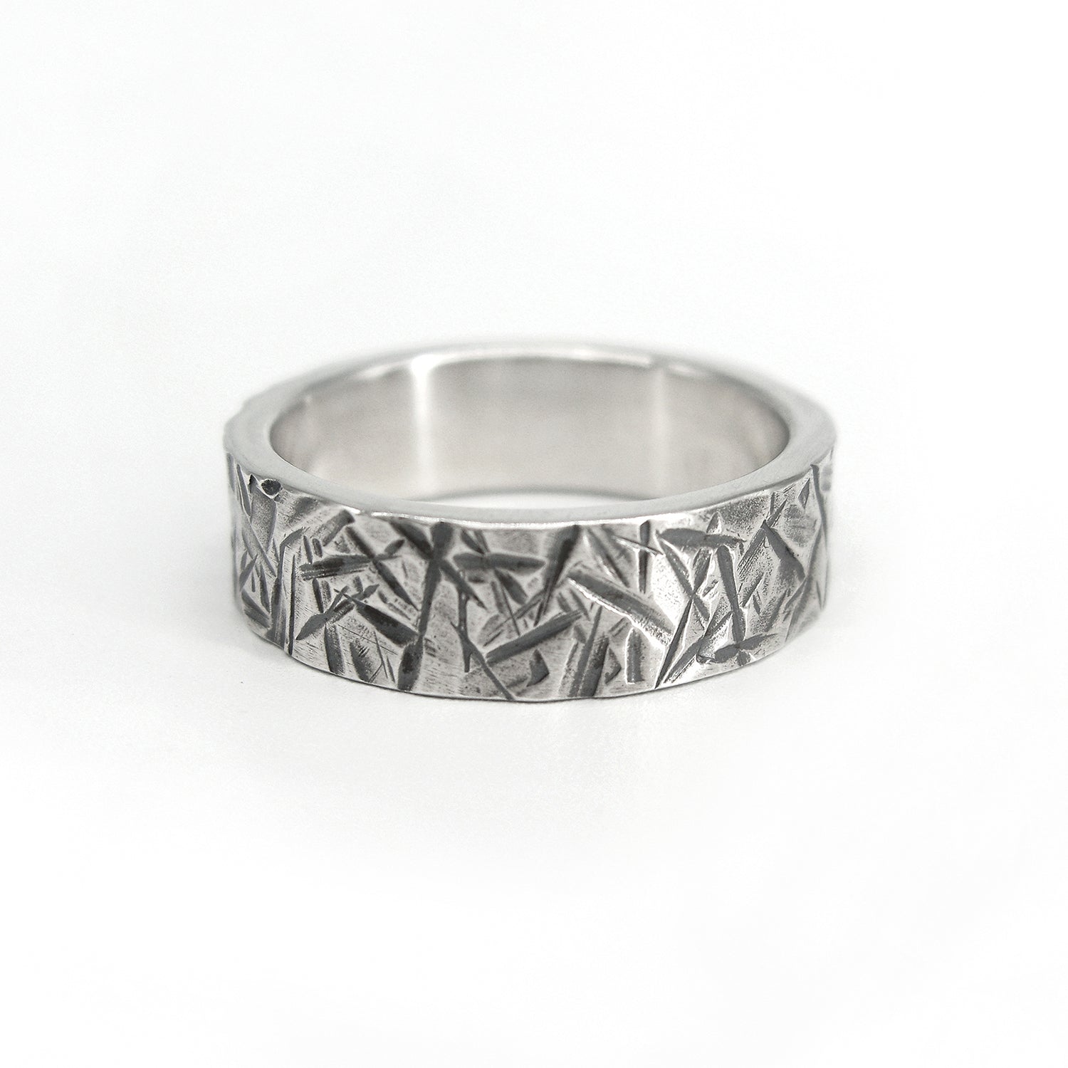 Rough6 silver ring