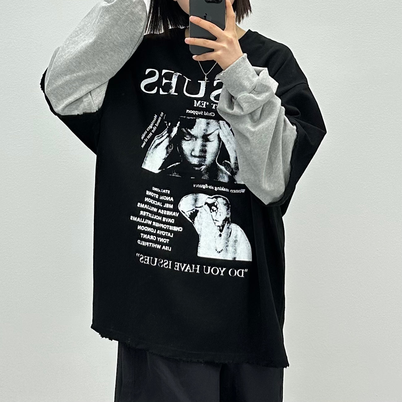 Issue layered sweatshirt