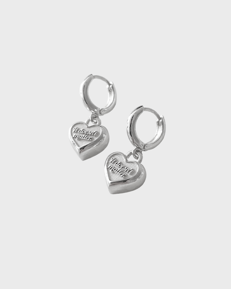 Heart lock one touch earring