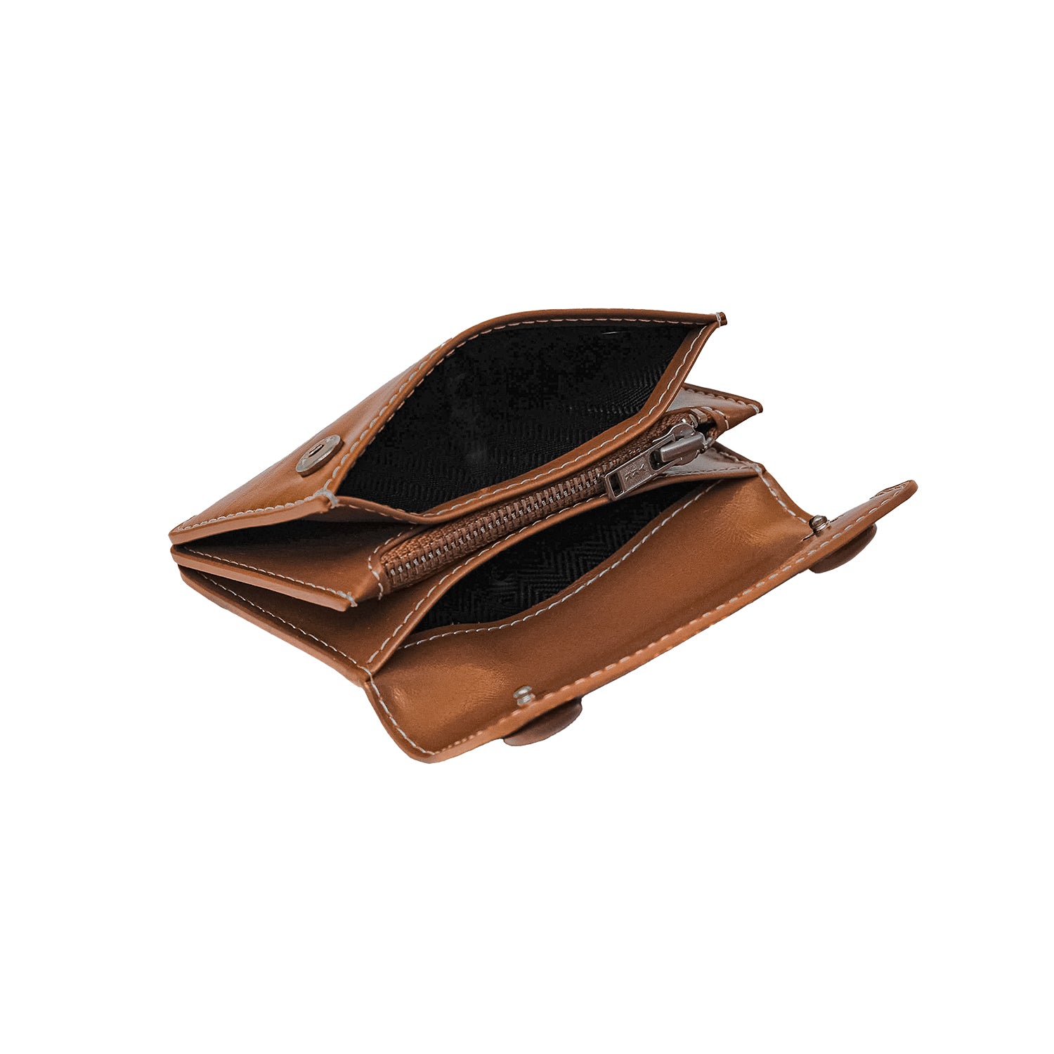 DOT Accordion Coin & Card Wallets cognac wood