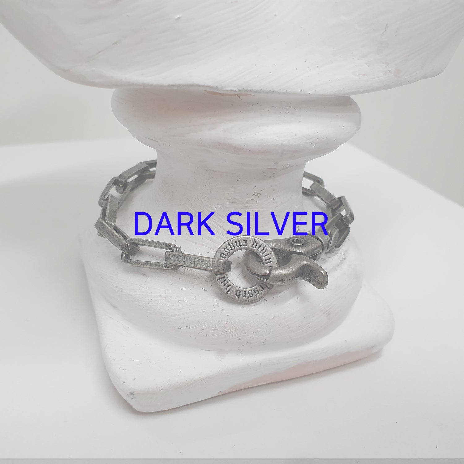 [BLESSEDBULLET]6mm BOX chain bracelet_dark silver