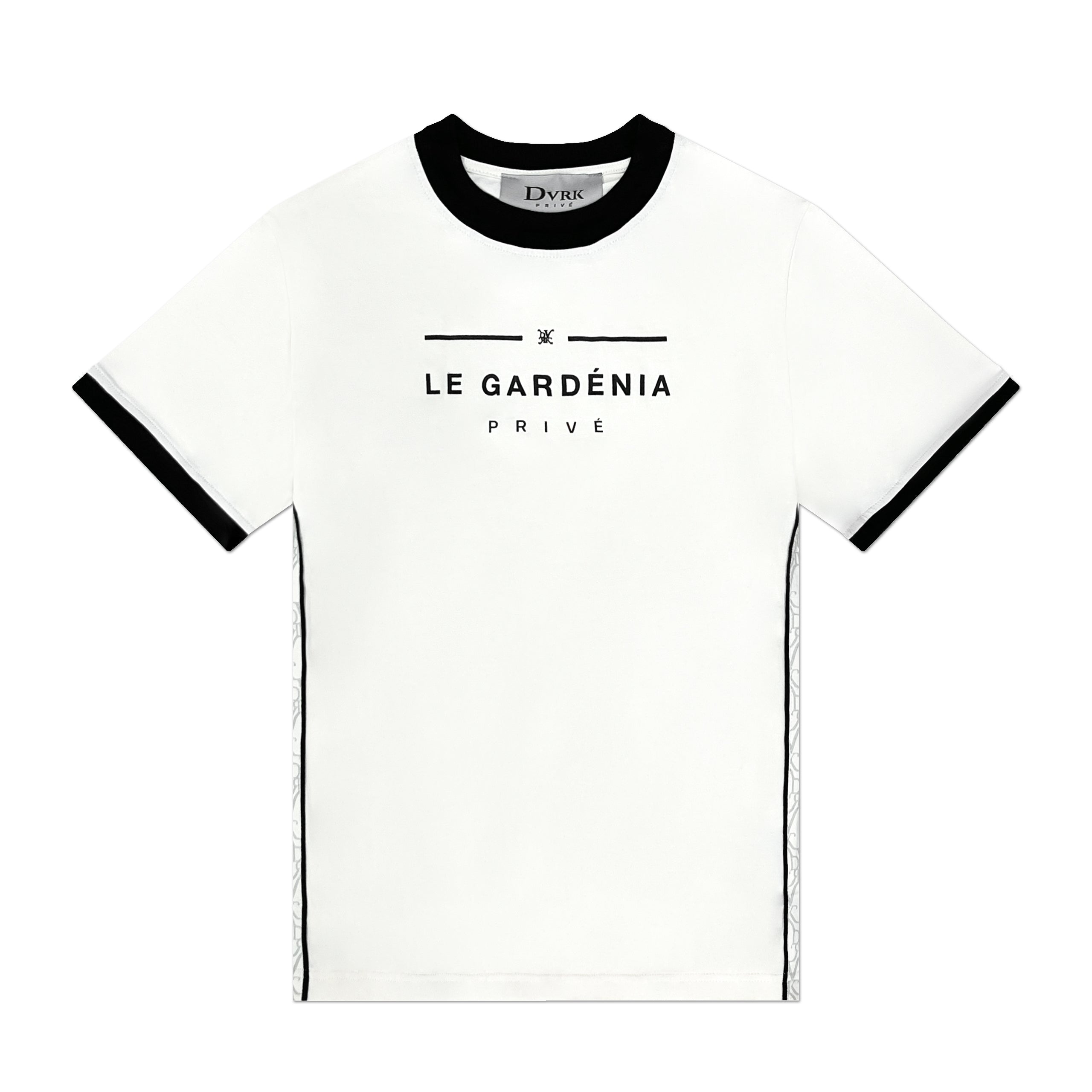 PRIVÉ LE GARDENIA SIDE MONOGRAM OVERSIZED TEE - CREAM