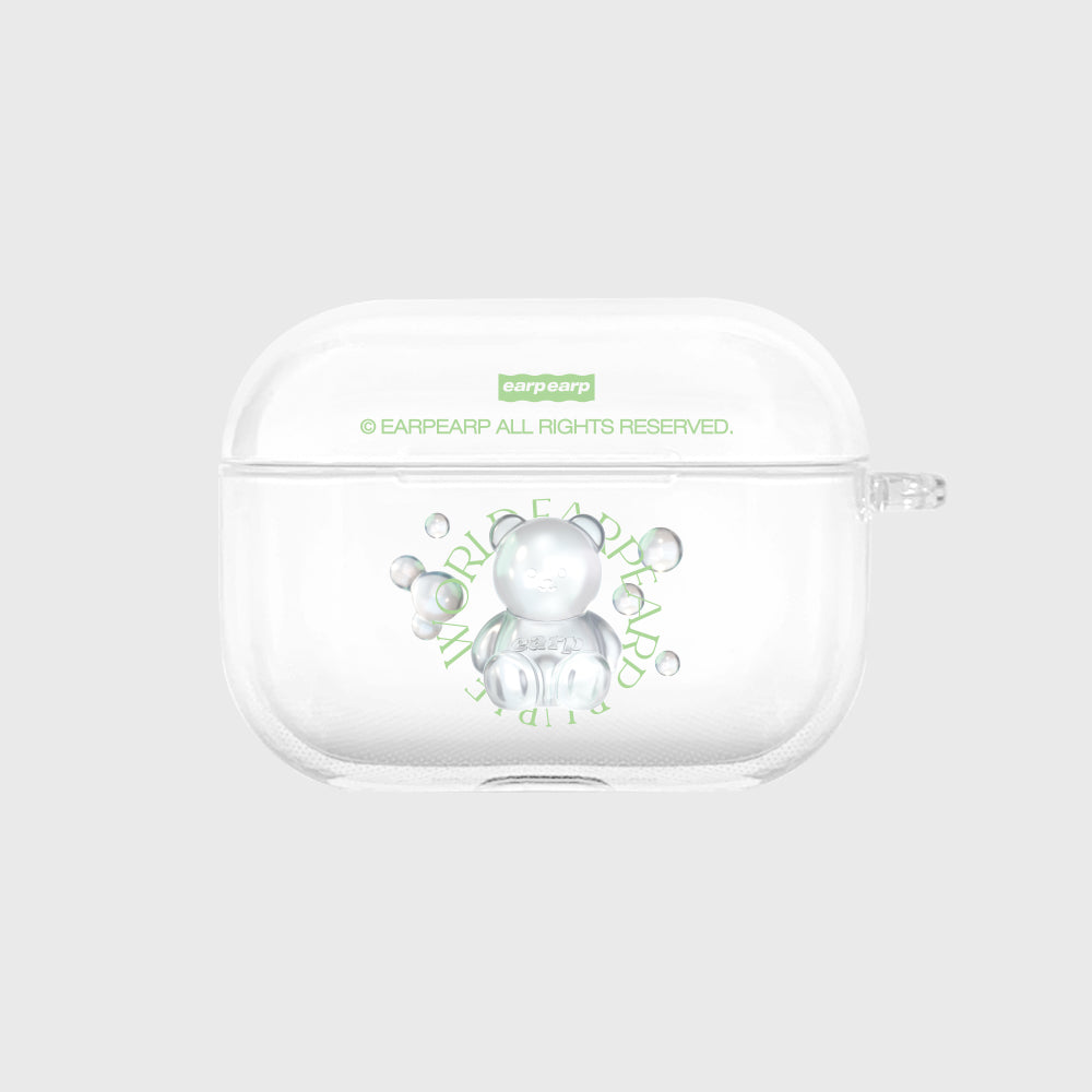 COVY BUBBLE WORLD-GREEN(AIR PODS PRO-CLEAR HARD)