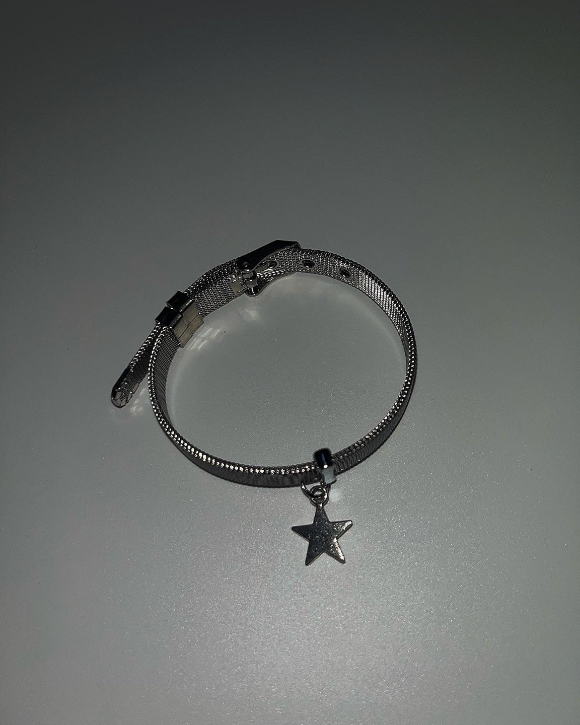 Silver star belt bracelet