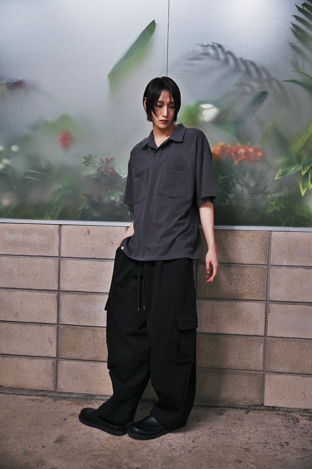 H-T CARGO BALLOON SWEAT PANTS (Black)