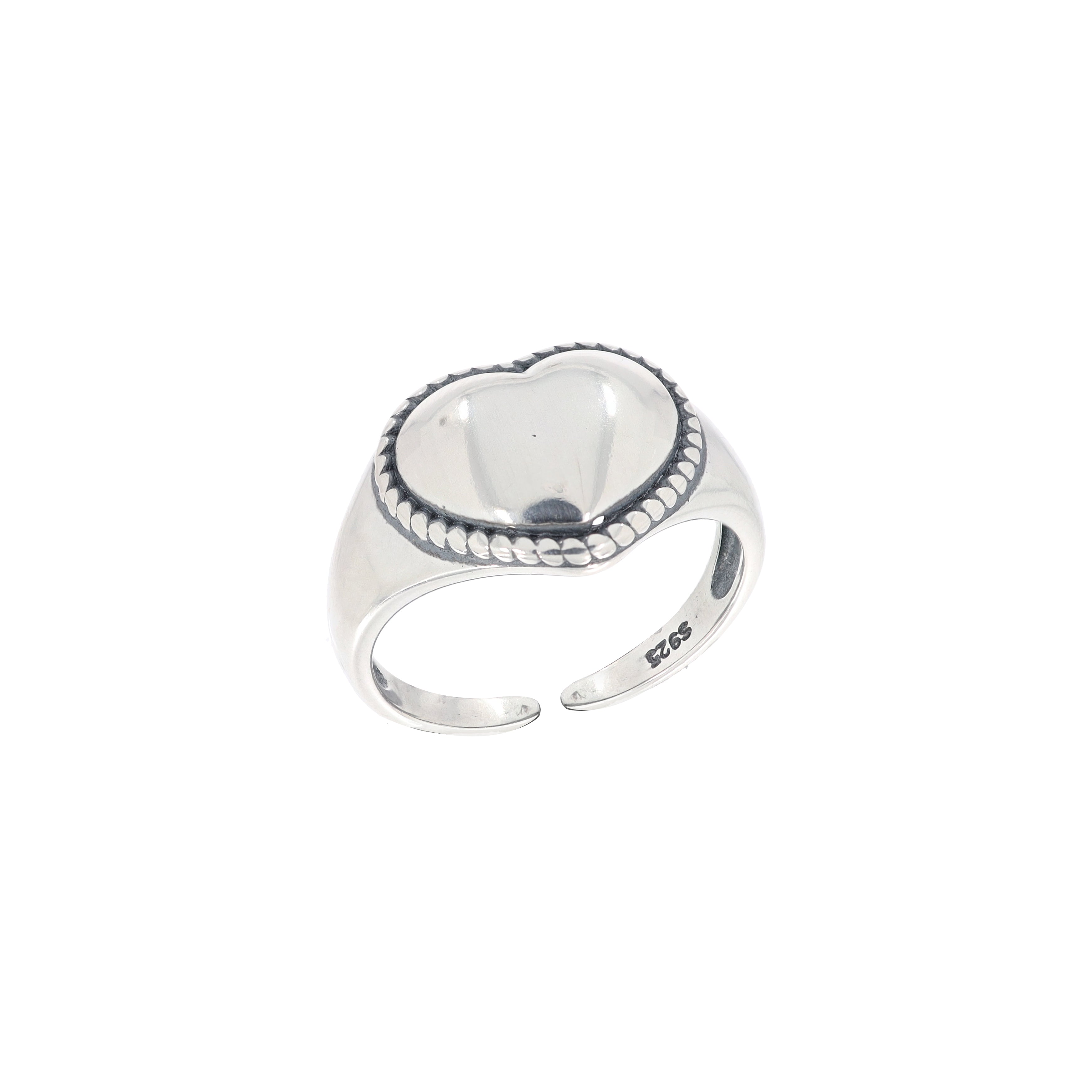 Volume Heart Rope Ring