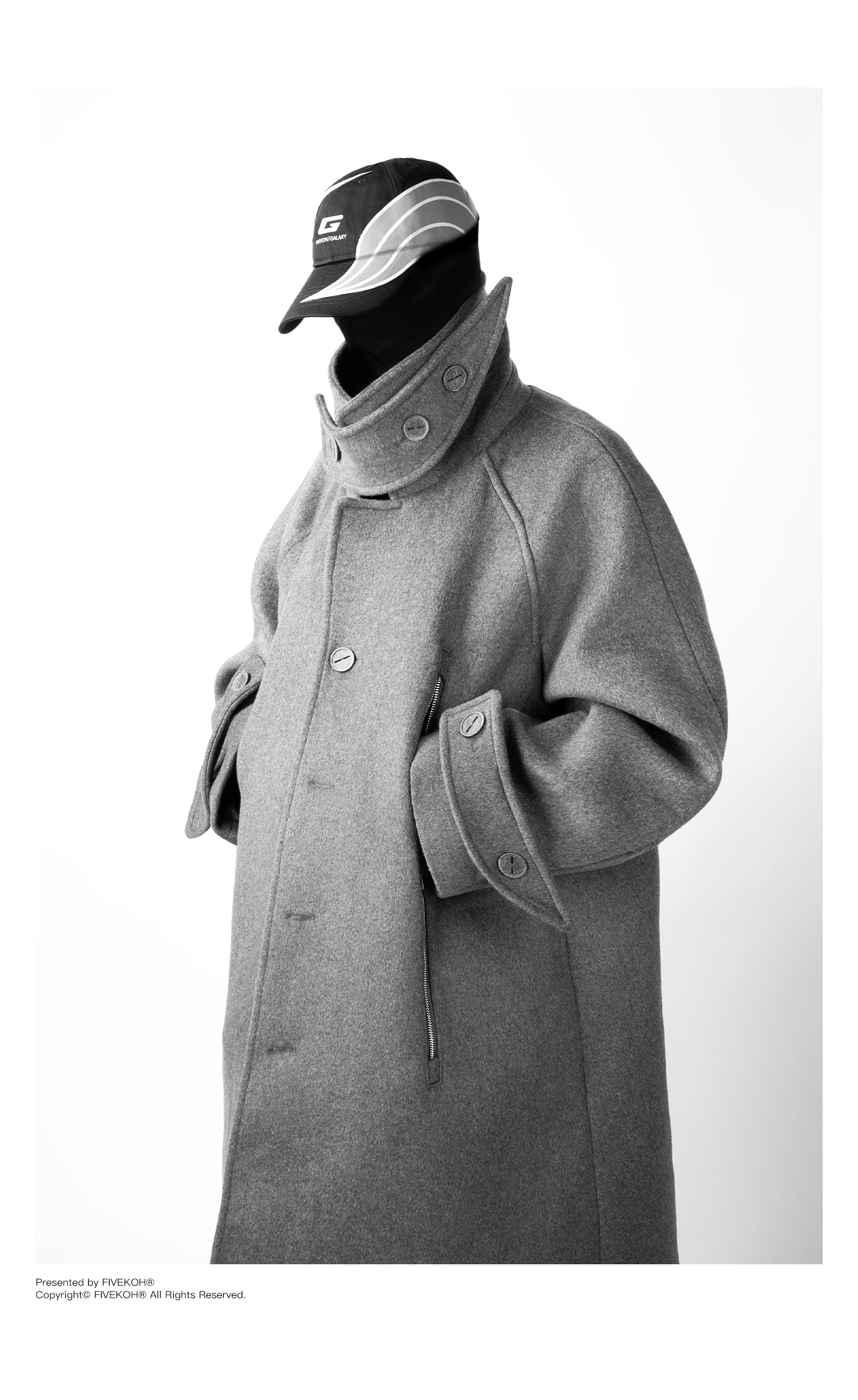 Heavy Shape Premium Gray Wool Coat