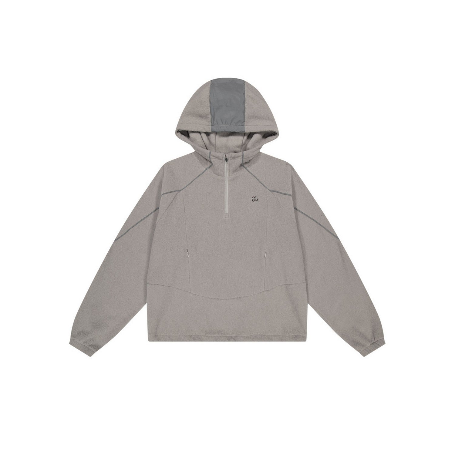 REFLECTIVE PANELED FLEECE ANORAK [GREY]