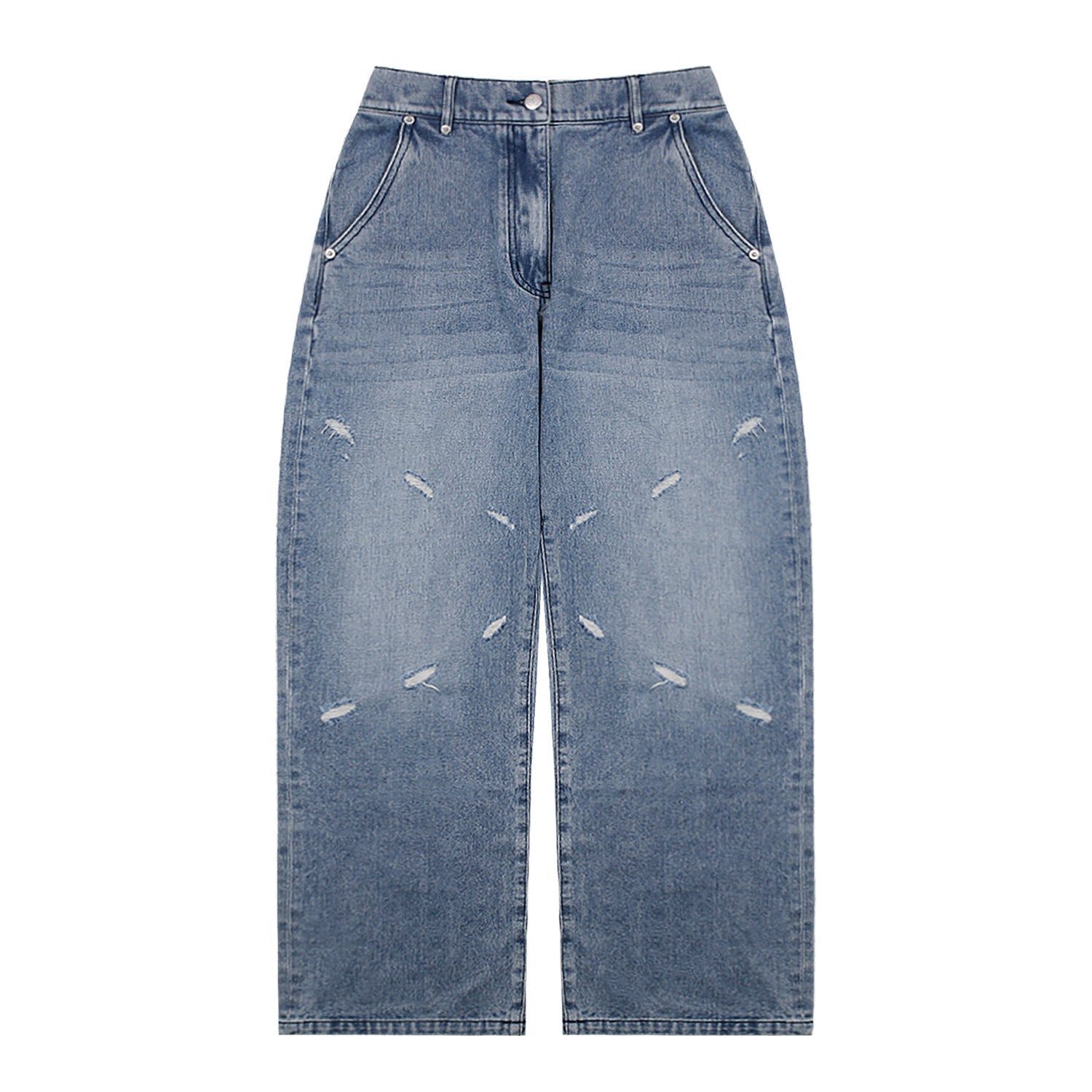 XP185 X Destroyed Denim Pants (BLUE)