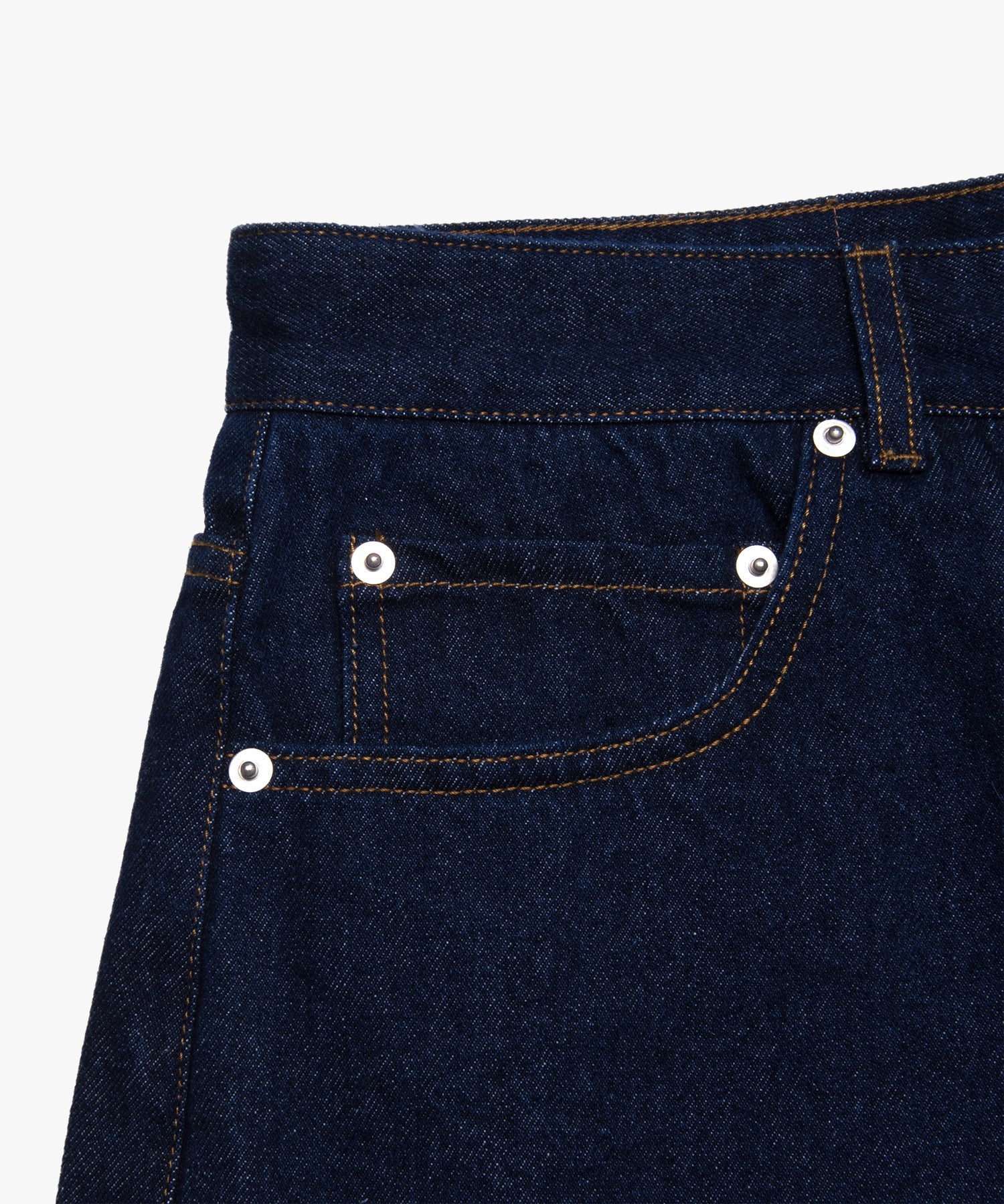 CLASSIC WIDE DENIM SHORTS - DARK NAVY