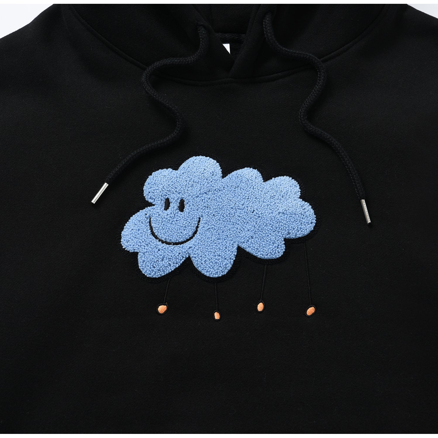 Dominant Cloud Embroidery Dried Hoody_BLACK