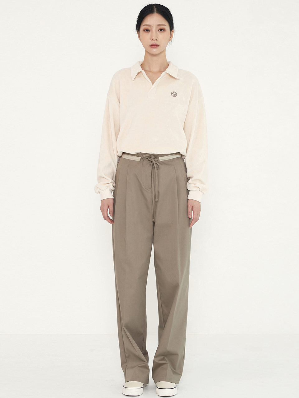 STRING LINE PANTS - BEIGE