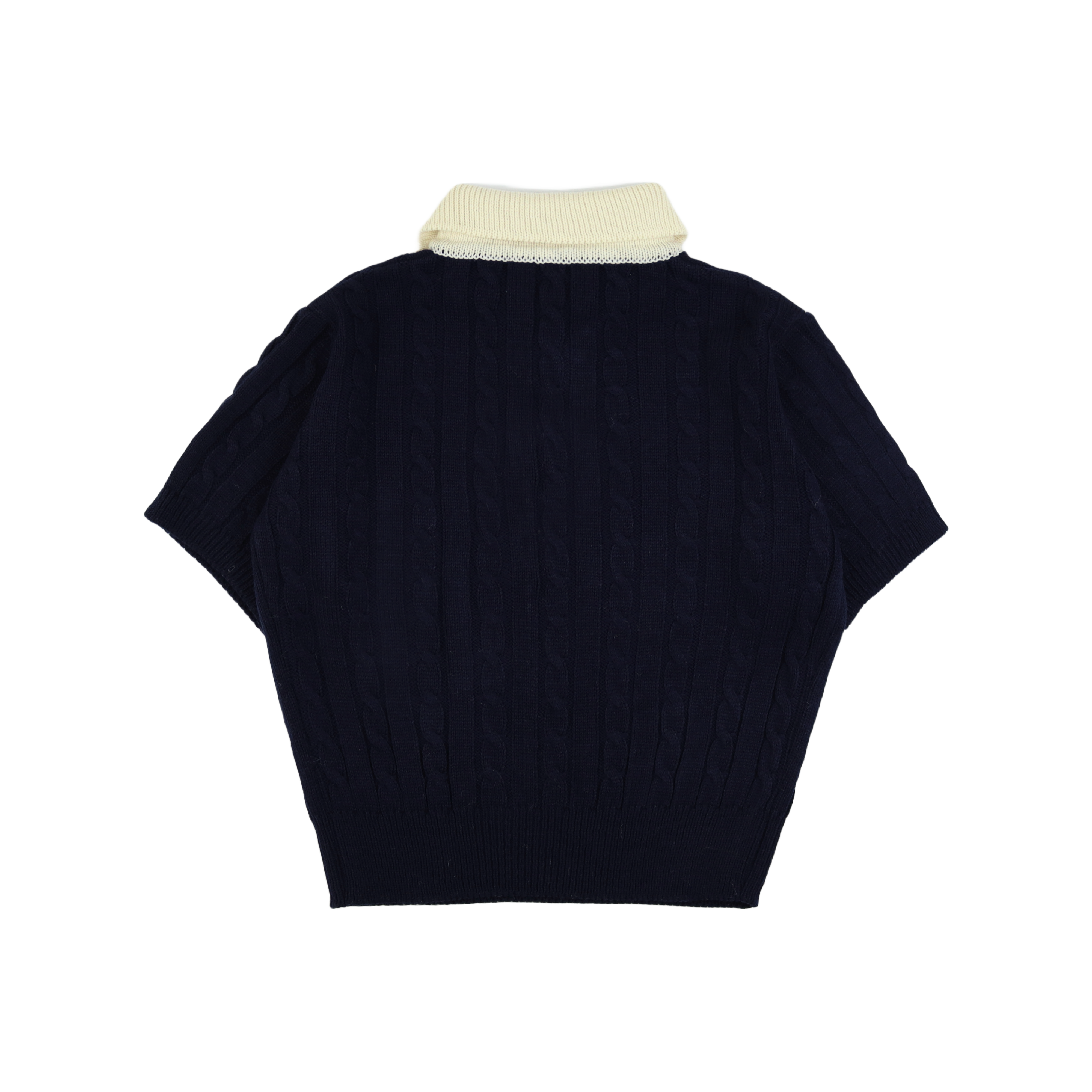 PREPPY COLLAR HALF KNIT