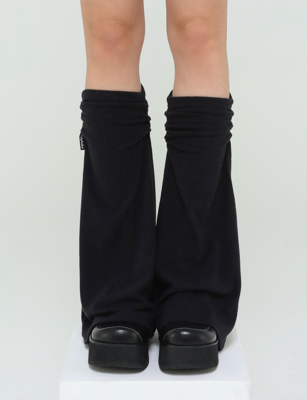 SOFT SHIRRING LEG WARMER(BLACK)