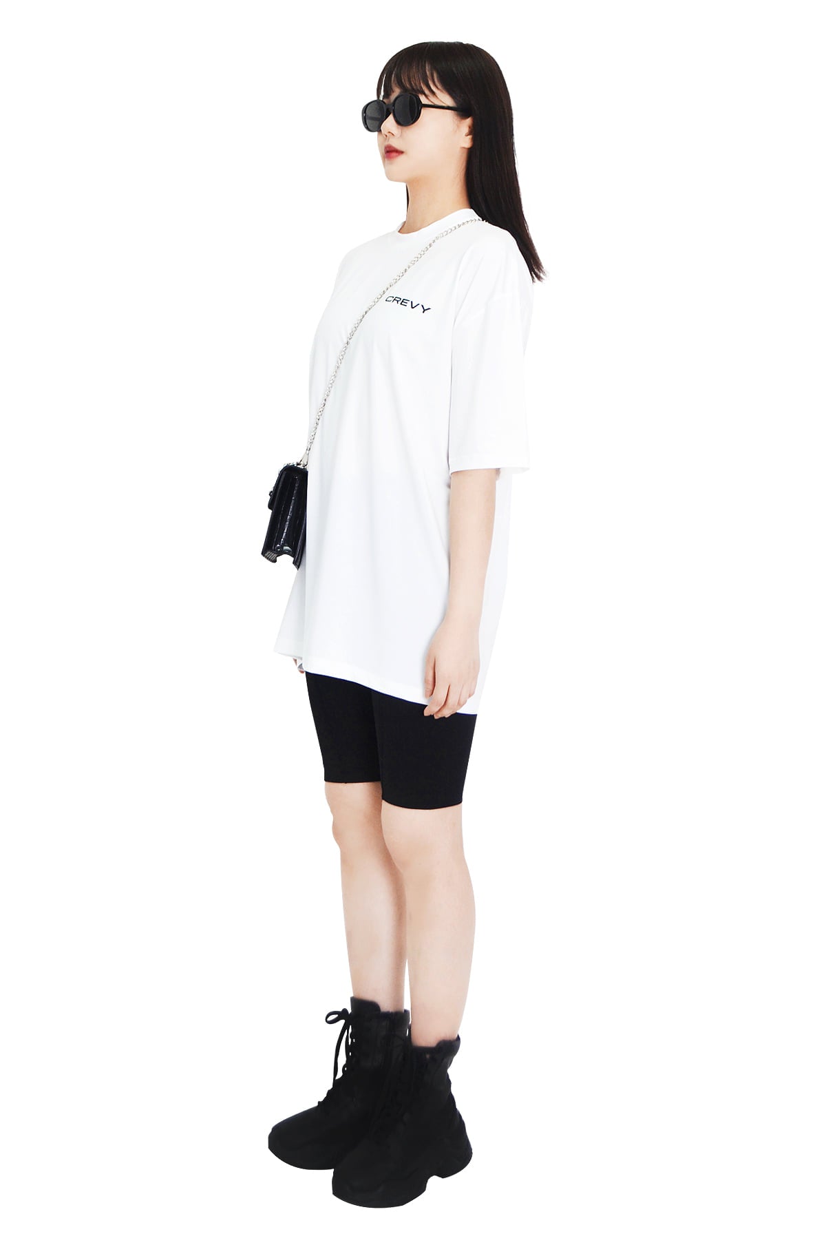 logo overfit rash short sleeve T-shirt (white)