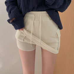 [4color] Knit cargo pocket mini skirt